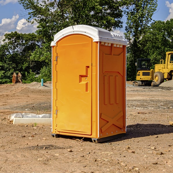 how often are the portable restrooms cleaned and serviced during a rental period in Nogal